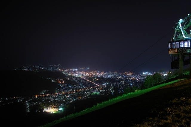 北海道の観光スポット 小樽市天狗山ロープウェイ