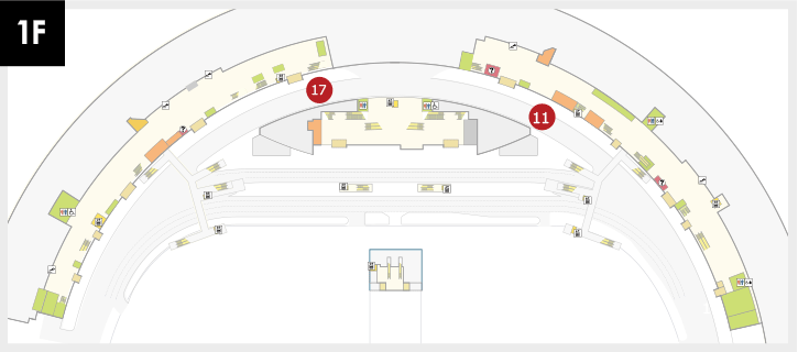 Map or photo guide of the taxi pickup/drop-off lane on the 1st floor of the New Chitose Airport Domestic Terminal Building